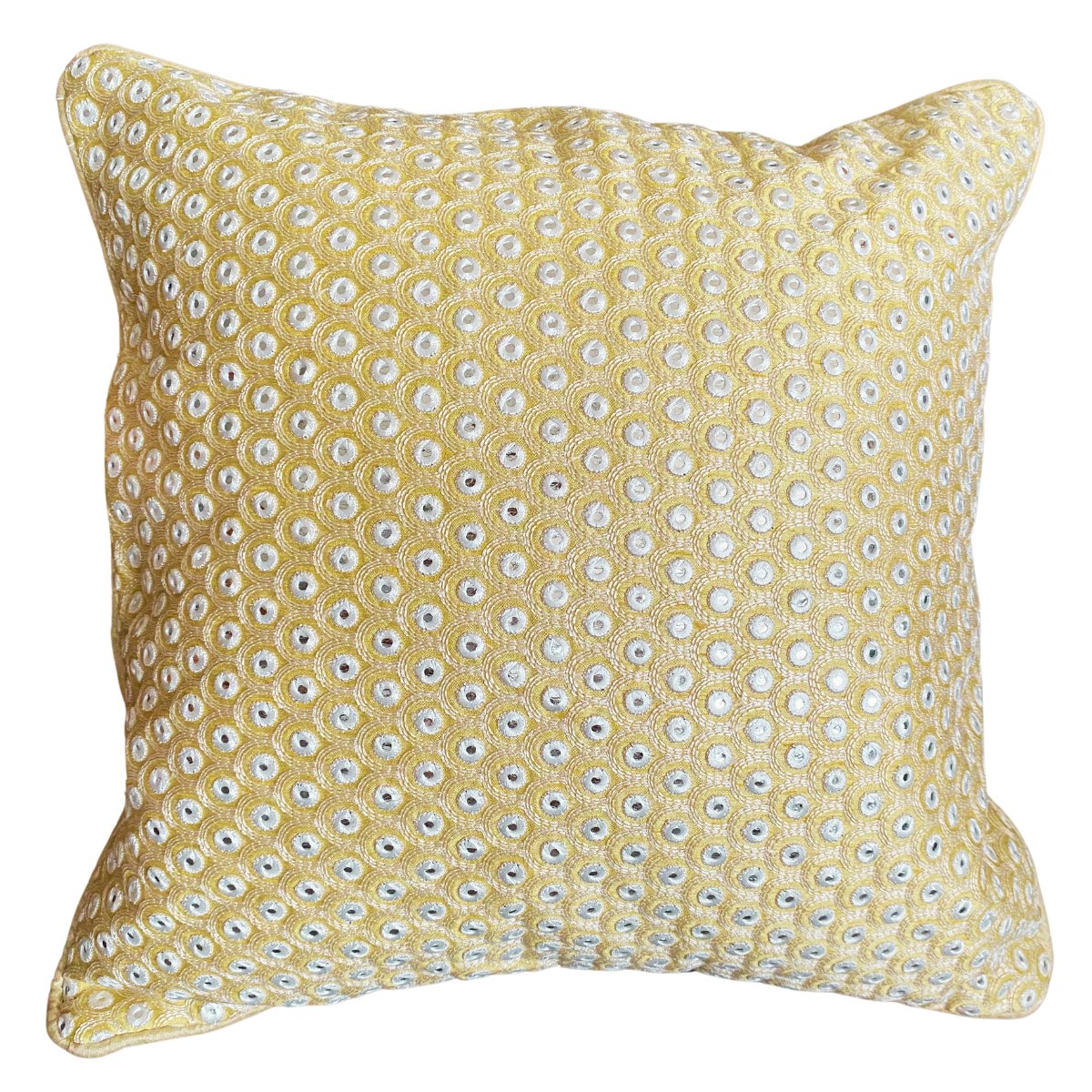 Boond Cream Cushion Cover, Pack of 1, 16" x 16" - Coral Slub -